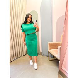 Conjunto Emily verde bandeira - 1576 - Rebeca Azevedo