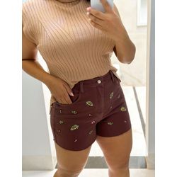Short Jeans Marron - 257 - Rebeca Azevedo