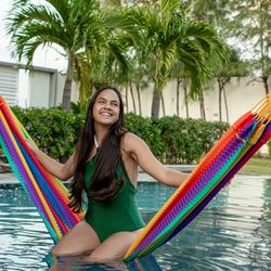 Rede de Dormir Impermeável Amazonas Nylon Listrado... - REDESDEDORMIR.COM ©
