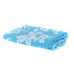 Cobertor Casal King Azul Com Branco Algodão - 7898... - REDESDEDORMIR.COM