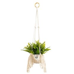 Suporte Para Vaso De Plantas Hanger Macramê (cru) ... - REDESDEDORMIR.COM