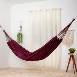 Rede de Dormir Jeans Life Basic Vinho com Preto - ... - REDESDEDORMIR.COM ©