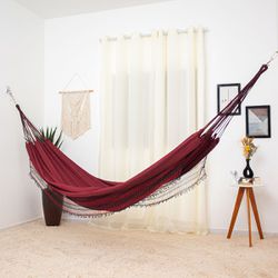 Rede De Dormir Jeans Life Vermelho Com Preto - 789... - REDESDEDORMIR.COM ©