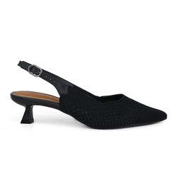 Scarpin Slingback Preto Ref. 09991.09962 - REGIMATTOS