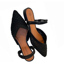 Sandalia Rasteira Slingback Preto Ref. 09921.09971 - REGIMATTOS