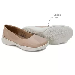 Sapatilha LeveComfort Nude Ref. 09961.09932 - REGIMATTOS