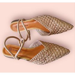 Sandalia Rasteira Slingback Antique Ref. 09921.099... - REGIMATTOS