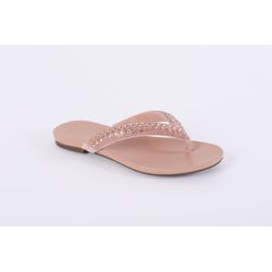 Sandália Rasteira Feminina Anatômica Rose Brilhant... - REGIMATTOS