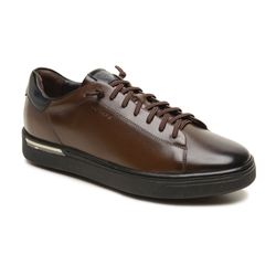 Sapatenis Masculino de Couro Air Medden Dark Brown... - REGIMATTOS