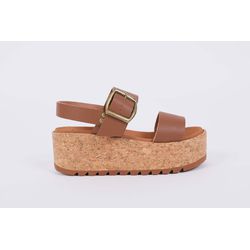 Sandalia Flatform Camel Ref. 09921.09961 - REGIMATTOS