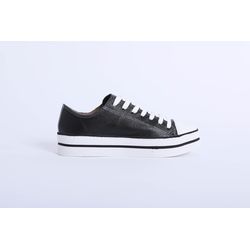 Tênis Couro Bold Street Preto Ref. 09961.09932 - REGIMATTOS