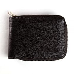 Carteira Masculina Ziper Fasolo Couro Chocolate Te... - REGIMATTOS