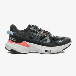 Tenis Fila Feminino Recovery Preto com Vermelho Re... - REGIMATTOS