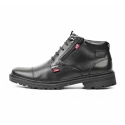 Bota Masculina de Couro Snow Preto REF. 09992.0999 - REGIMATTOS
