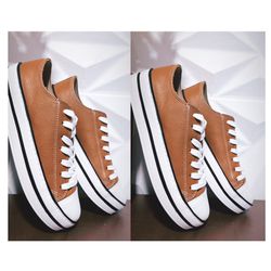 Tenis Couro Floater Caramelo Ref. 09951.09922 - REGIMATTOS