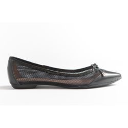 Sapatilha Cristal Preto Bico Fino Ref. 09111.09951 - REGIMATTOS