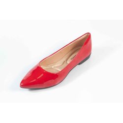 Sapatilha Lisa Vermelho Verniz Bico Fino Ref. 0967... - REGIMATTOS