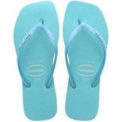 Chinelo Havaianas Square Glitter Neon - Bege Palha... - Rei dos Chinelus