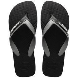 Chinelo Havaianas Dual - Preto/Cinza Aço - 0075 - Rei dos Chinelus