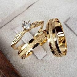 Par de Alianças em ouro 18K - REINOAUI