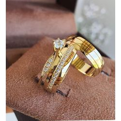 Par de Alianças em ouro 18K - REINOAUI