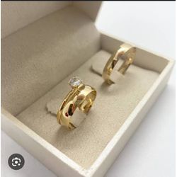 Par de Alianças em ouro 18K - REINOAUI