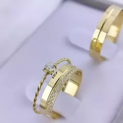 Par de Alianças em ouro 18K - REINOAUI