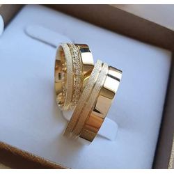 Par de Alianças em ouro 18K - REINOAUI