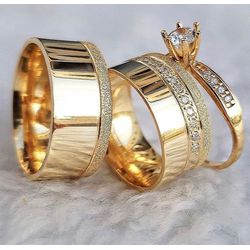 Par de Alianças em ouro 18K - REINOAUI