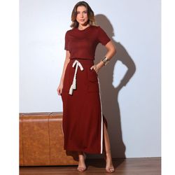 Conjunto malha saia midi Anames - Renata Amici Store