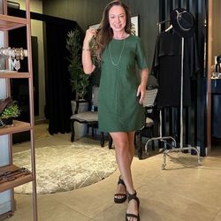 Vestido curto linho Dany Anames - Renata Amici Store