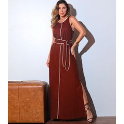 Vestido linho midi Anames - Renata Amici Store