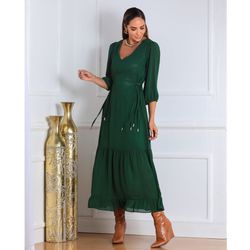 Vestido midi fluido boho Anames - Renata Amici Store