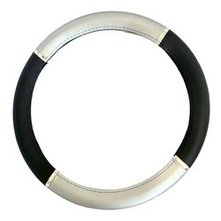 Capa de Volante Cromo Liso - Preto e Prata - N40PR... - RESSINGUER