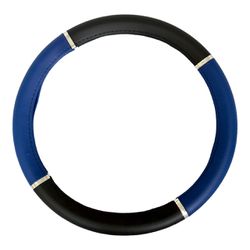Capa de Volante Cromo Liso - Preto e Azul - N41PRA... - RESSINGUER