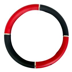 Capa de Volante Cromo Liso - Preto e Vermelho - N4... - RESSINGUER