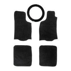 Kit Pelúcia Tapete + Capa De Volante - Preto - N13... - RESSINGUER