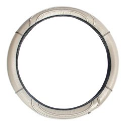 Capa de Volante Couro Novat - Cinza com Preto - N9... - RESSINGUER