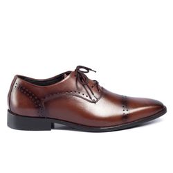 Sapato Social Torino - Oxford em Couro Marrom - So... - RETA OPOSTA CALÇADOS