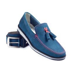 Mocassim Masculino Em Nobuck Marabá Azul Bic - RETAOPOSTA