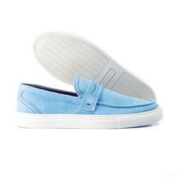 Mocassim Masculino Em Couro Belém Azul - RETAOPOSTA