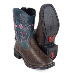 Bota Texana Feminina Florida Azul - RETAOPOSTA