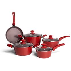 Jogo de Panelas 5 peças Antiaderente Pro-Ceramic e... - Retire Agora