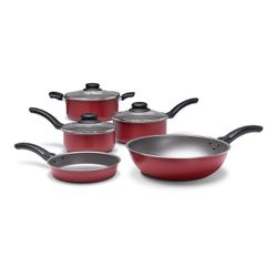 Jogo Conjunto De Panelas Brinox Ruby Vermelho 5 Pe... - Retire Agora