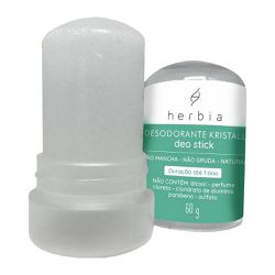 Desodorante Cristal em Pedra - Sem Perfume - Herbi... - Atacado de cosméticos naturais para revender, todos veganos! Caule 