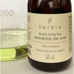 Óleo de Semente de Uva - PELE e CABELO - Herbia 50... - Atacado de cosméticos naturais para revender, todos veganos! Caule 