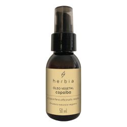 Óleo de Copaíba - PELE e CABELO - Herbia 50ml - HE... - Atacado de cosméticos naturais para revender, todos veganos! Caule 