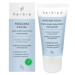 Máscara Facial Triplo Ácido Hialurônico e Niacinam... - Atacado de cosméticos naturais para revender, todos veganos! Caule 