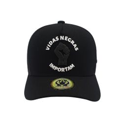 Boné Trucker Rhino Size Preto Vidas Negras Importa... - RHINOSIZE