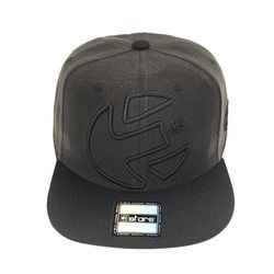 Boné E-STARS Snapback Aba Reta Chumbo e Preto em F... - RHINOSIZE